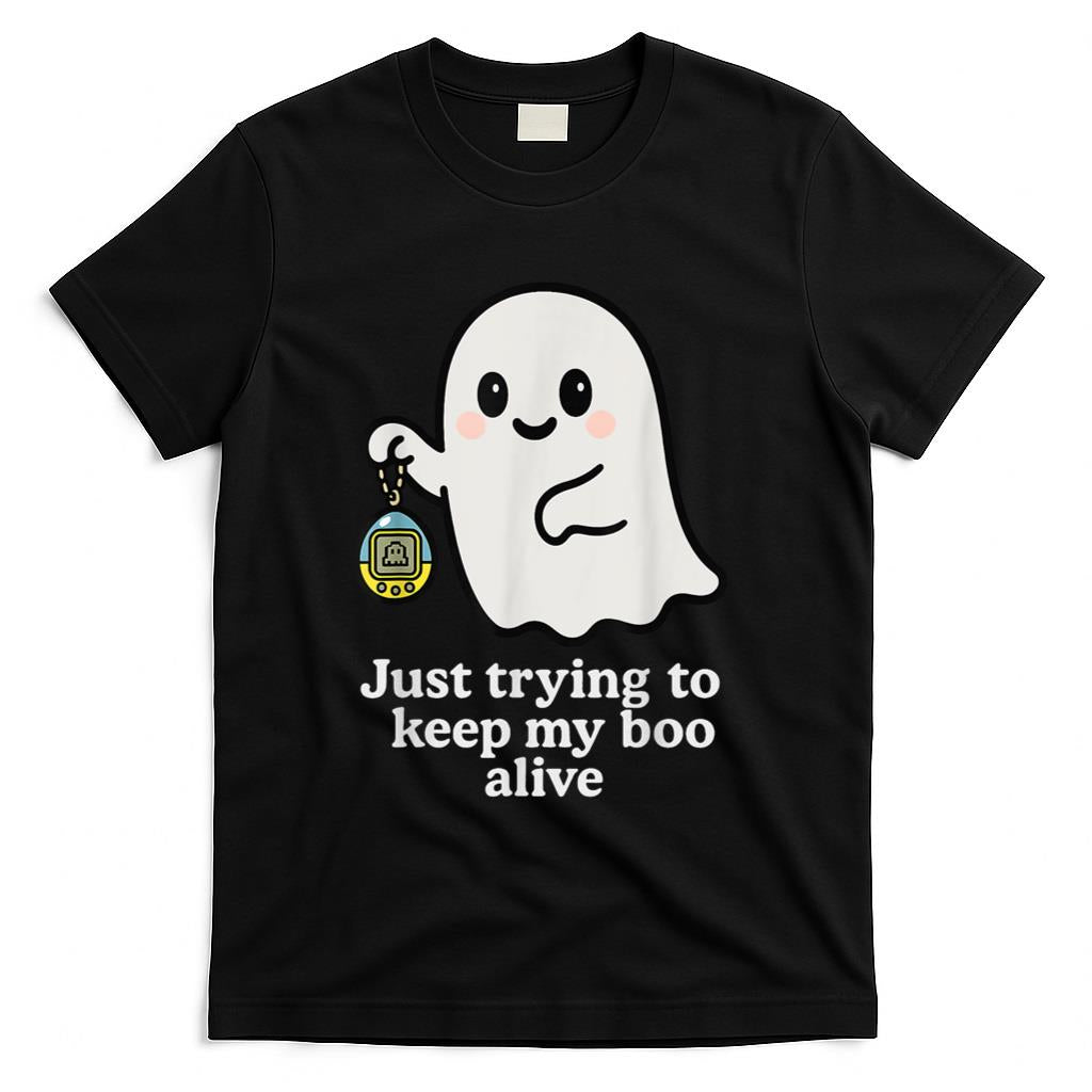 Retro Nostalgia - Funny Ghost Keep Boo Alive Halloween 90s Retro Nostalgia T-Shirt