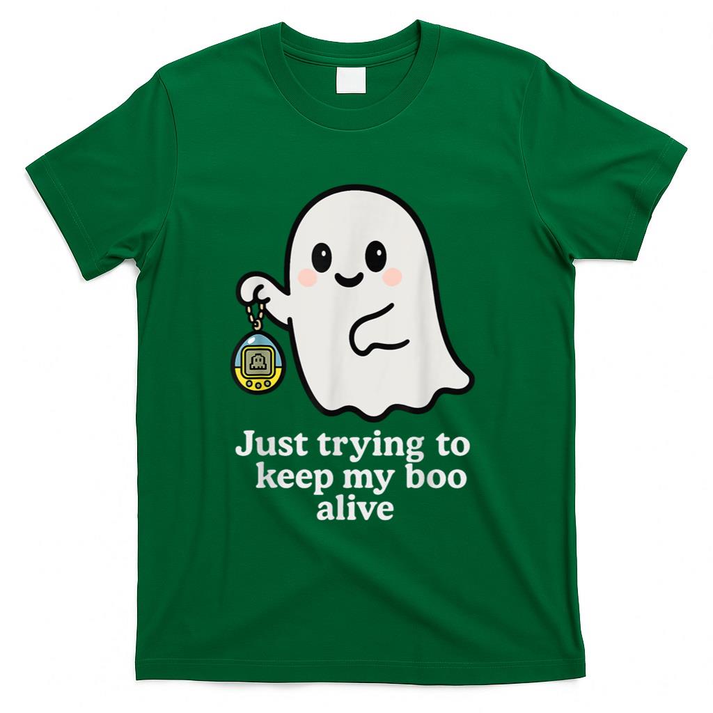 Retro Nostalgia - Funny Ghost Keep Boo Alive Halloween 90s Retro Nostalgia T-Shirt