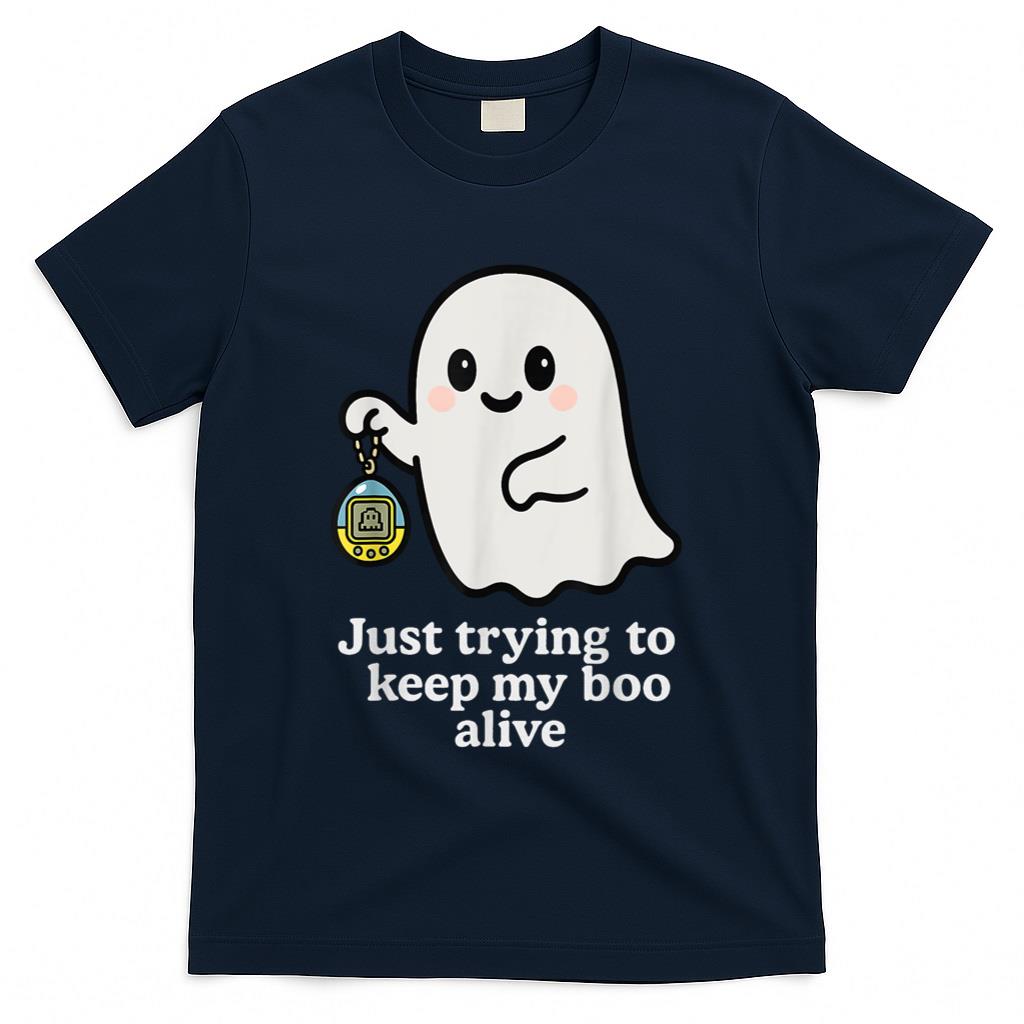 Retro Nostalgia - Funny Ghost Keep Boo Alive Halloween 90s Retro Nostalgia T-Shirt
