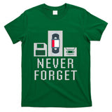Retro Nostalgia - Never Forget Retro Floppy Disk Video Tape Cassette Nostalgia T-Shirt