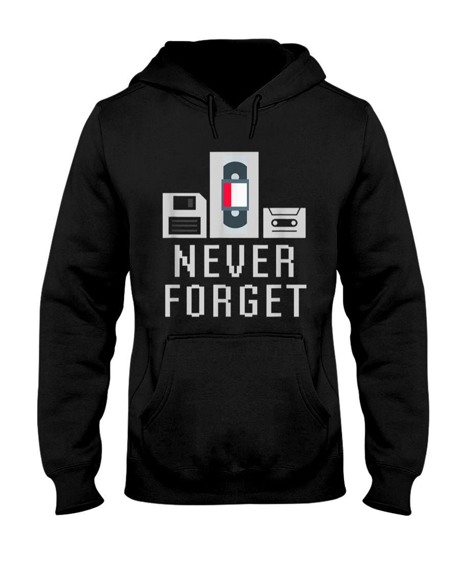 Retro Nostalgia - Never Forget Retro Floppy Disk Video Tape Cassette Nostalgia T-Shirt
