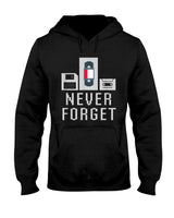 Retro Nostalgia - Never Forget Retro Floppy Disk Video Tape Cassette Nostalgia T-Shirt