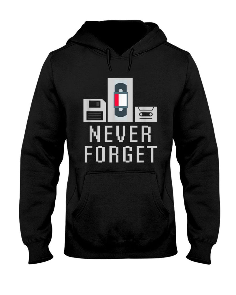 Retro Nostalgia - Never Forget Retro Floppy Disk Video Tape Cassette Nostalgia T-Shirt