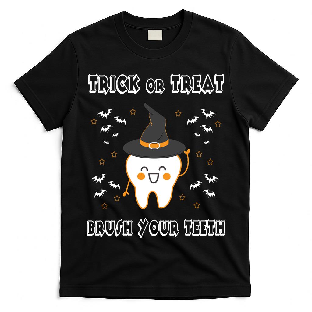 Trick Or Treat Brush Your Teeth Dentist Halloween Costume Long Sleeve T-Shirt