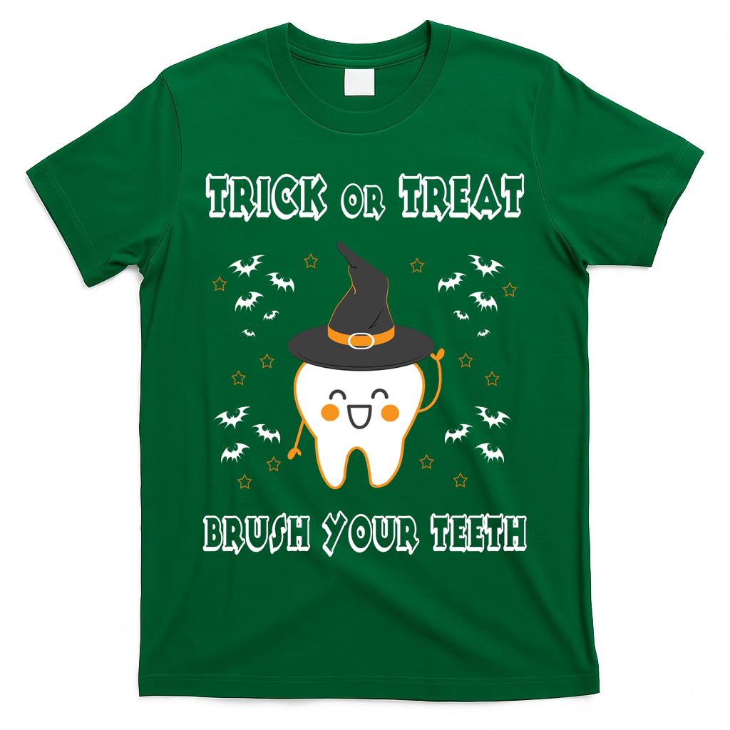 Trick Or Treat Brush Your Teeth Dentist Halloween Costume Long Sleeve T-Shirt