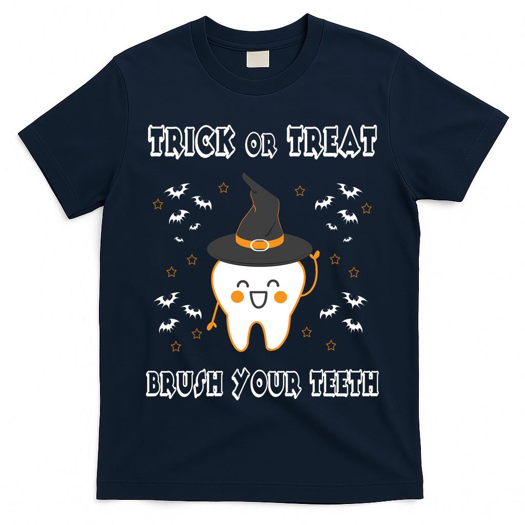 Trick Or Treat Brush Your Teeth Dentist Halloween Costume Long Sleeve T-Shirt