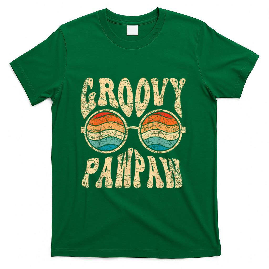 Retro Nostalgia - Groovy Pawpaw 70s Aesthetic Nostalgia 1970's Retro Grandpa T-Shirt