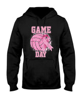 Bleached Game Day Breast Cancer Awareness Pink Volleyball T-Shirt