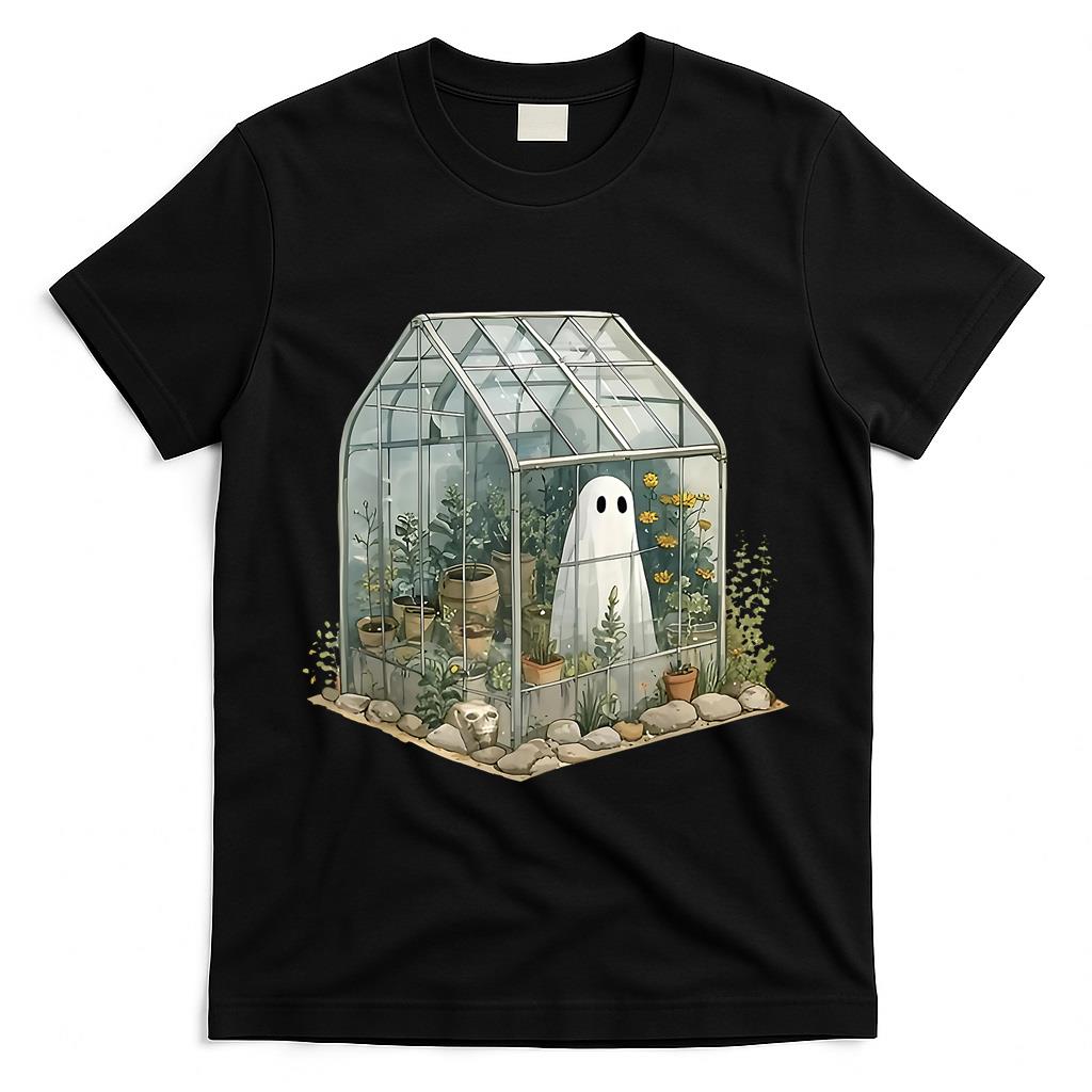 Funny Ghost Spooky Season Plant Trick Or Treat Halloween T-Shirt