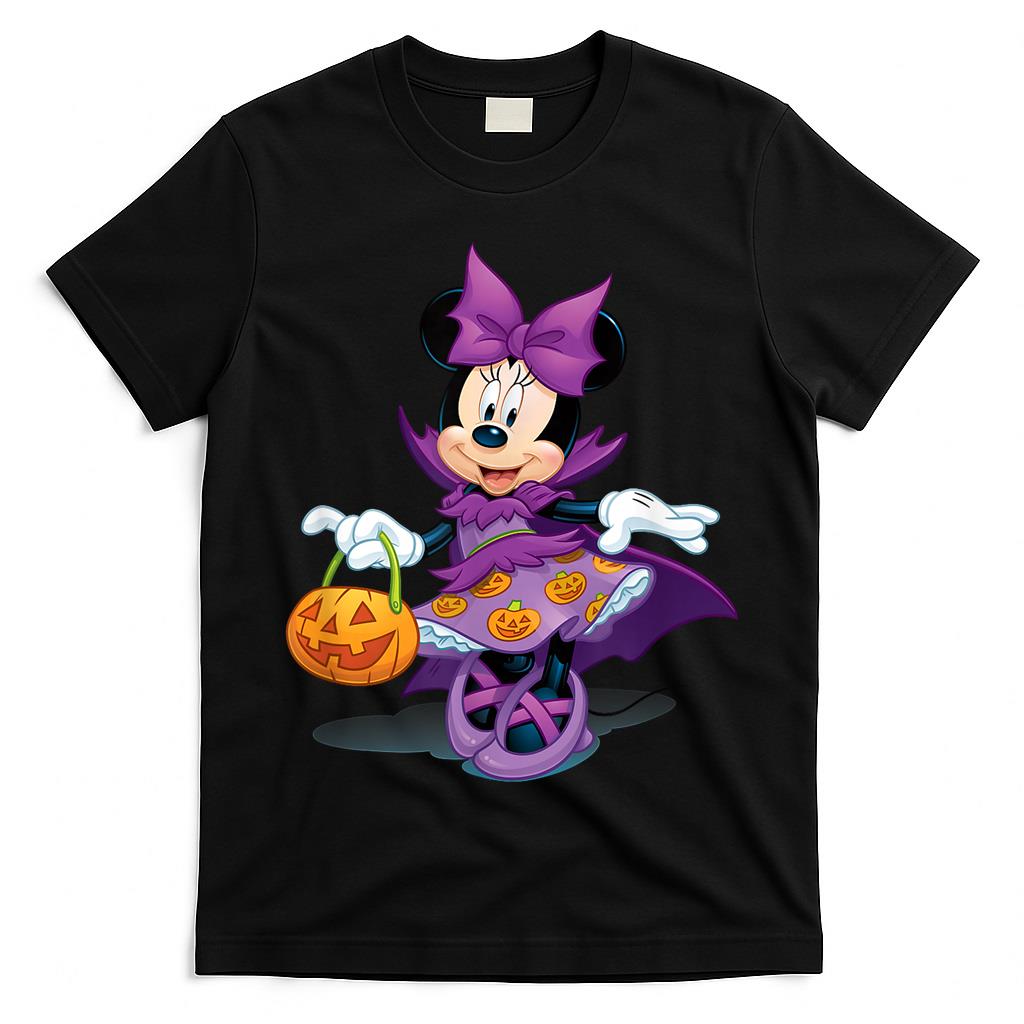 Minnie Mouse - Halloween Trick Or Treat Purple Pumpkin Dress T-Shirt