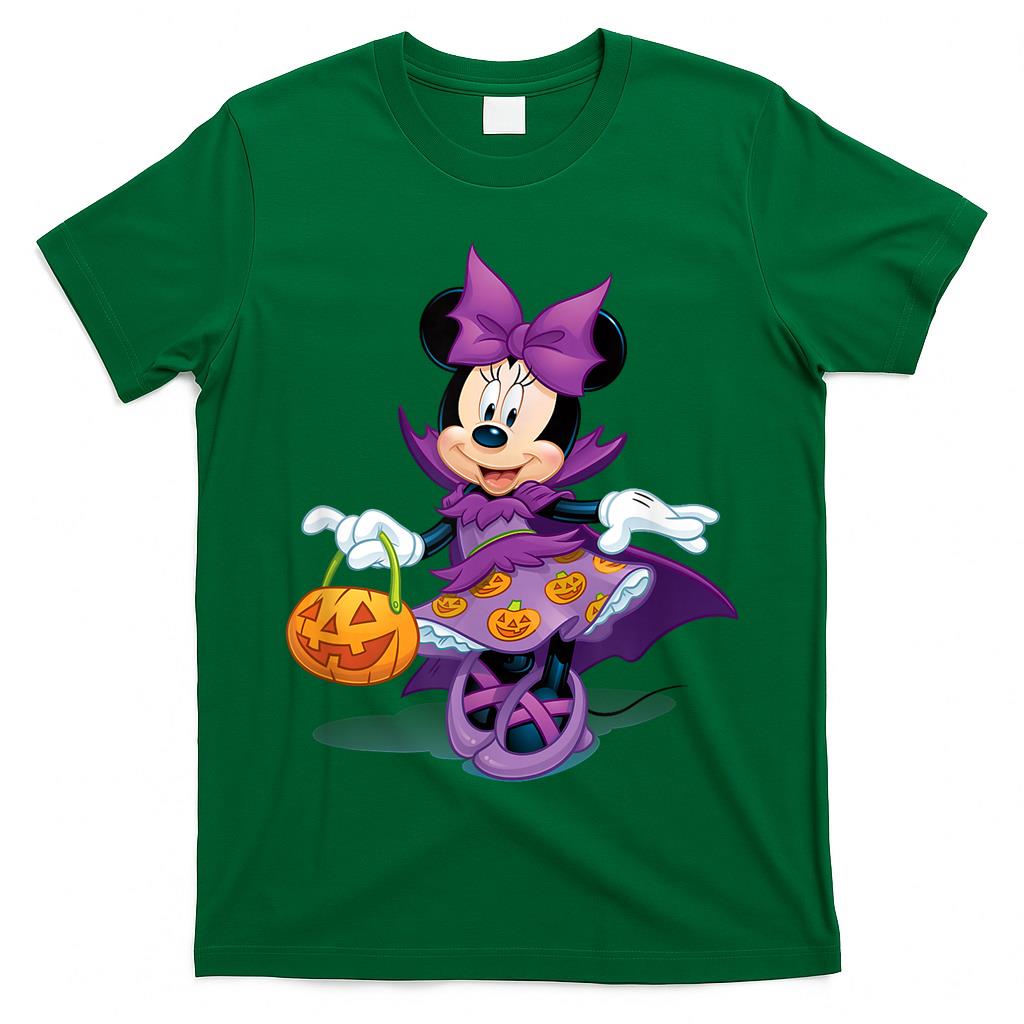 Minnie Mouse - Halloween Trick Or Treat Purple Pumpkin Dress T-Shirt