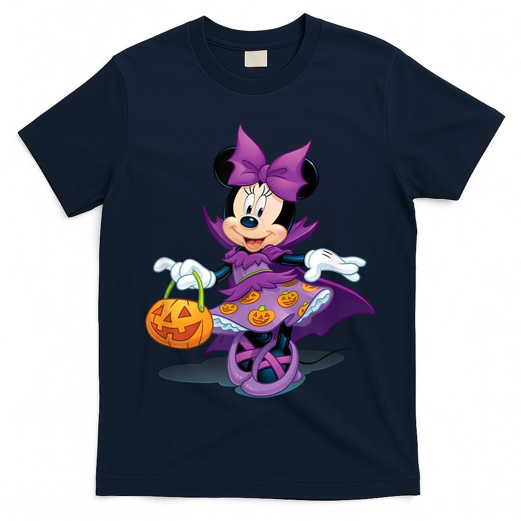 Minnie Mouse - Halloween Trick Or Treat Purple Pumpkin Dress T-Shirt