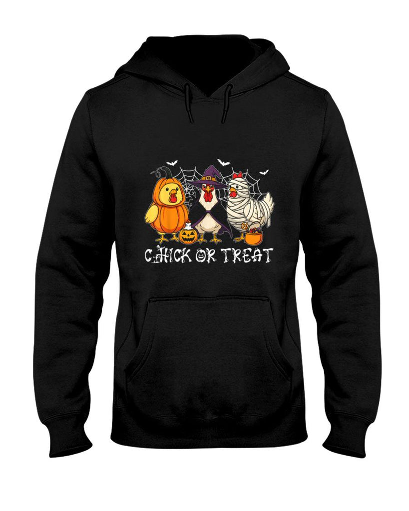 Chick Or Treat Funny Halloween Pumpkin Ghost Spooky Chicken T-Shirt