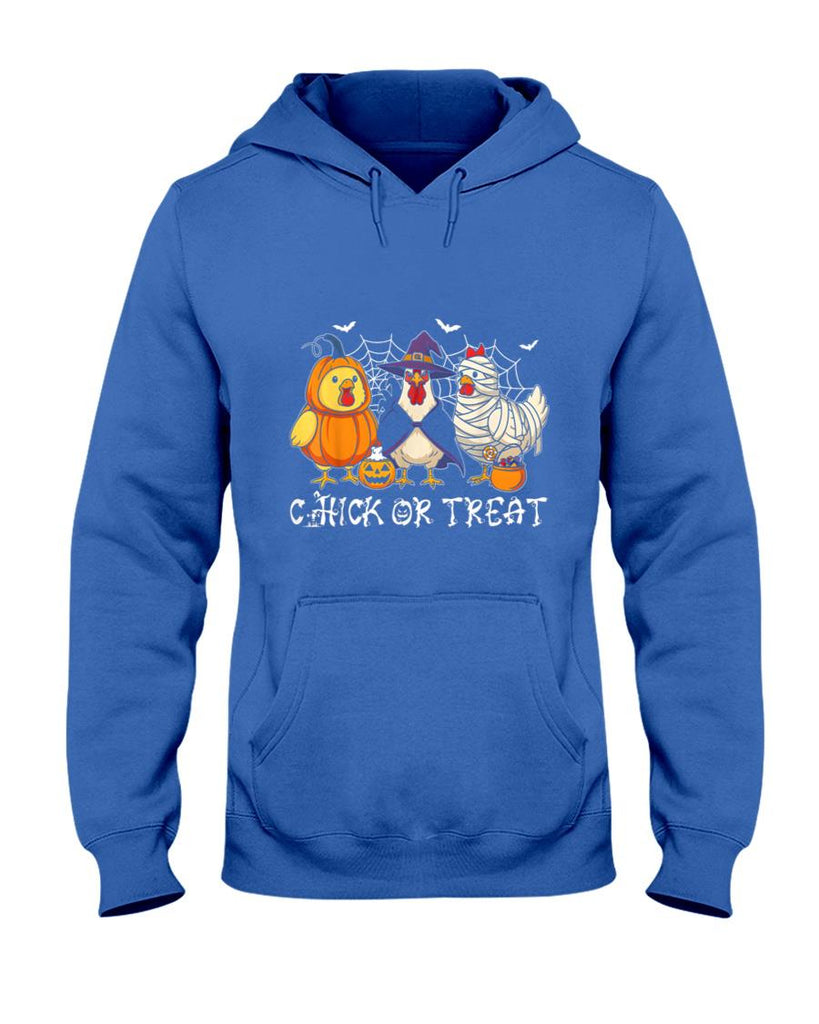 Chick Or Treat Funny Halloween Pumpkin Ghost Spooky Chicken T-Shirt