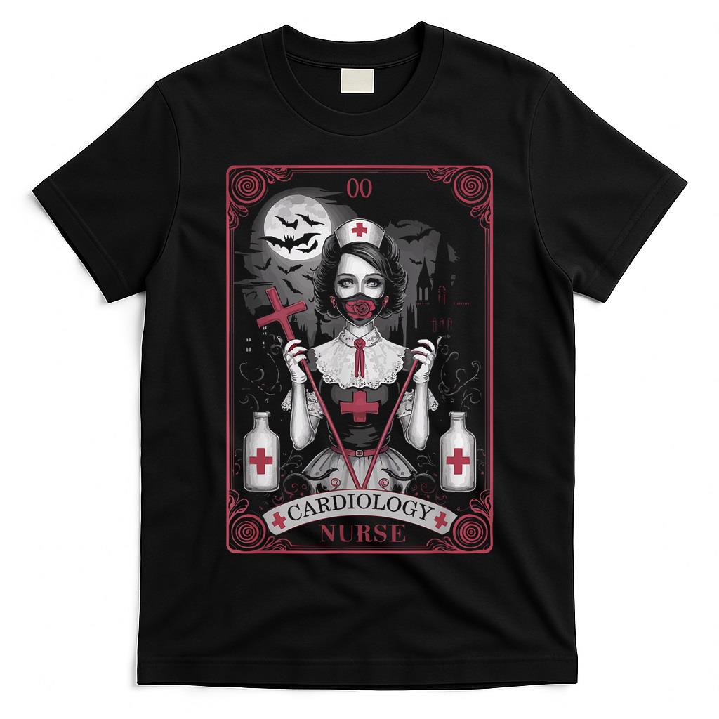 Cardiology Nurse Halloween Spooky Nursing Trick Or Treat T-Shirt