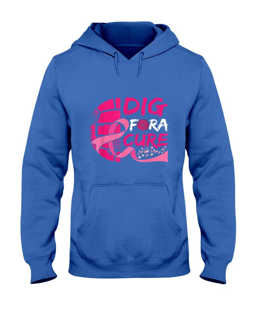 Dig For A Cure Breast Cancer Awareness Volleyball Pink T-Shirt