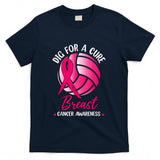 Dig For Cure Ribbon Volleyball Breast Cancer Awareness Pink T-Shirt