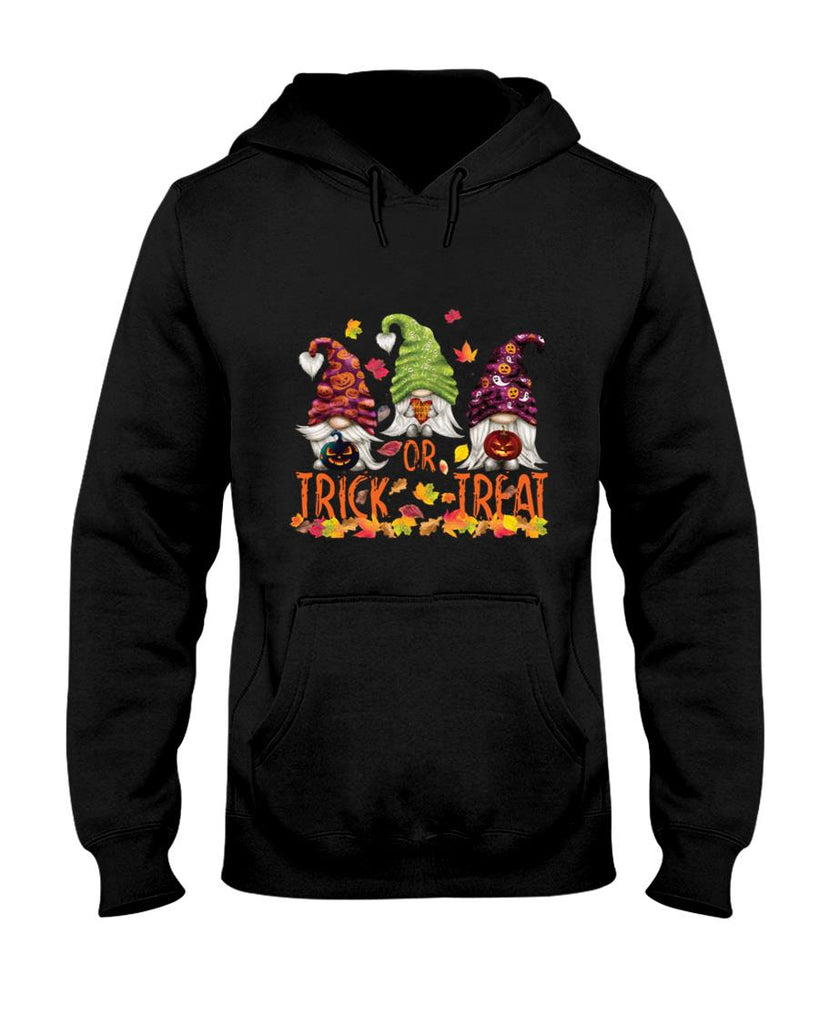 Cute Halloween Gnomes Trick or Treat Fall Leaves Long Sleeve T-Shirt