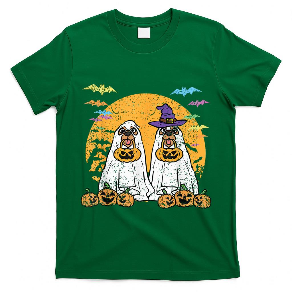Ghost Dog Pumpkin Halloween Costume Puppy Trick Or Treat  for Men Women Kids T-Shirt