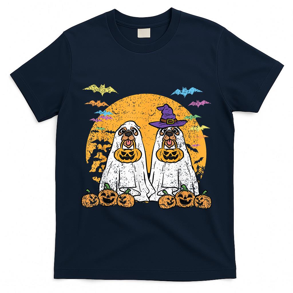 Ghost Dog Pumpkin Halloween Costume Puppy Trick Or Treat  for Men Women Kids T-Shirt