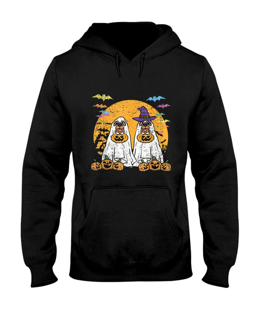 Ghost Dog Pumpkin Halloween Costume Puppy Trick Or Treat  for Men Women Kids T-Shirt