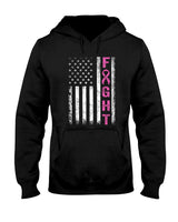 Fight Breast Survivor American Flag Breast Cancer Awareness Women Girls Kids Men T-Shirt
