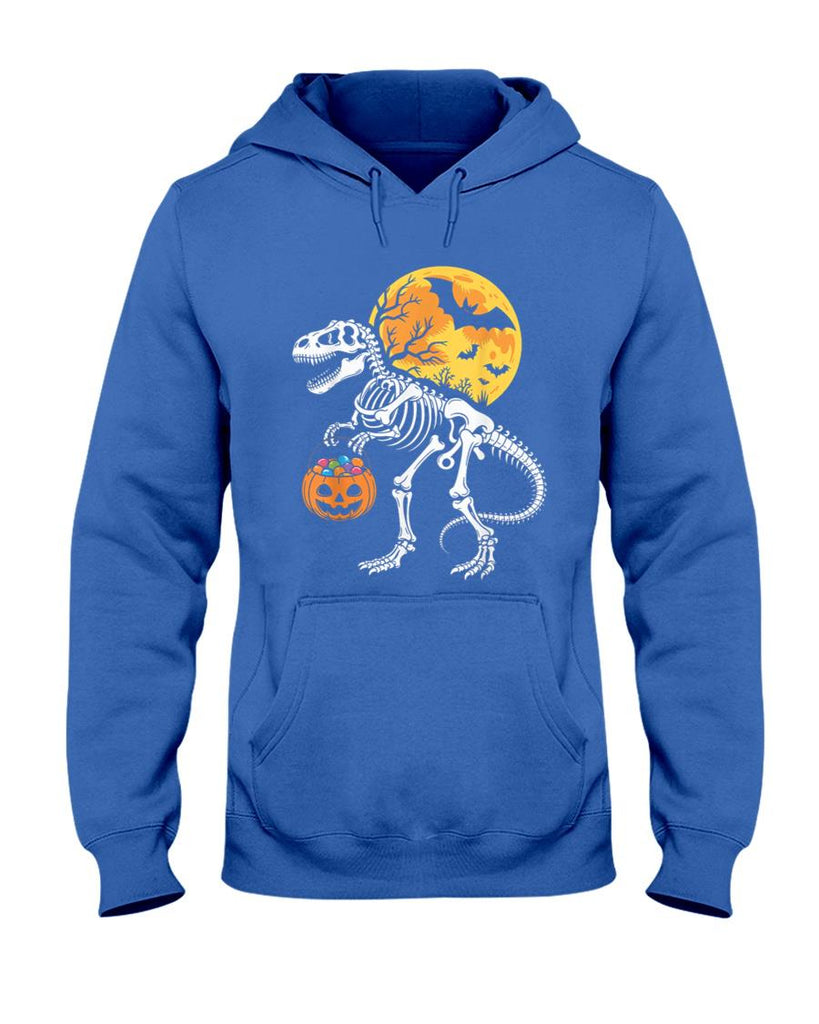 Dinosaur Skeleton Halloween Candy Holder For Trick Or Treat T-Shirt