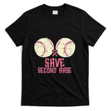 Save Baseball Boobs Softball Funny Breast Cancer Women Gift T-Shirt