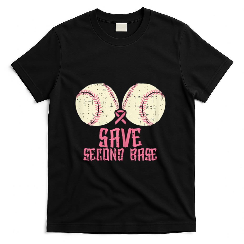 Save Baseball Boobs Softball Funny Breast Cancer Women Gift T-Shirt