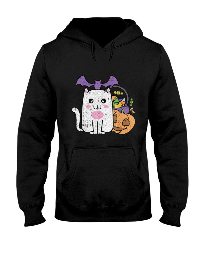 Cat Kawaii Lazy Halloween Costume Cute Kitten Trick Or Treat  for Men Women Kids T-Shirt