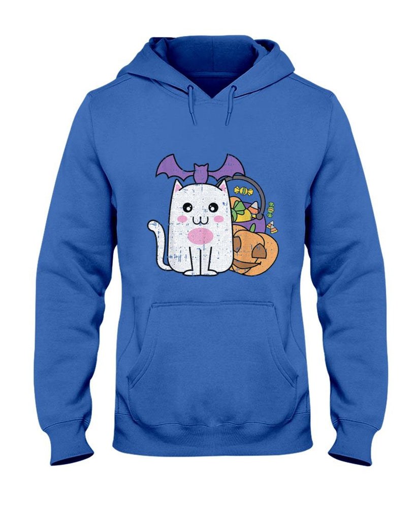 Cat Kawaii Lazy Halloween Costume Cute Kitten Trick Or Treat  for Men Women Kids T-Shirt
