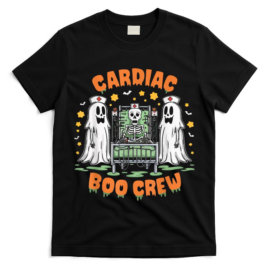 Cardiac Nurse Halloween Spooky Nursing Trick Or Treat T-Shirt