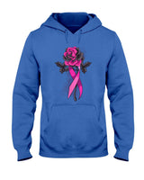 Pink Ribbon Rose Breast Cancer Awareness Survivor Warrior T-Shirt