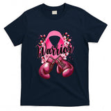 Warrior Boxing Gloves Pink Ribbon Breast Cancer Awareness T-Shirt