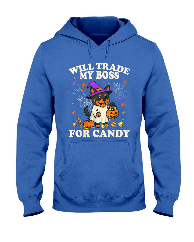 Funny Halloween Rottweiler Dog Lover Candy Trick or Treat T-Shirt