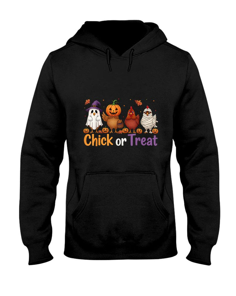 Chick Or Treat Halloween Witch Spooky Chicken Farmer T-Shirt