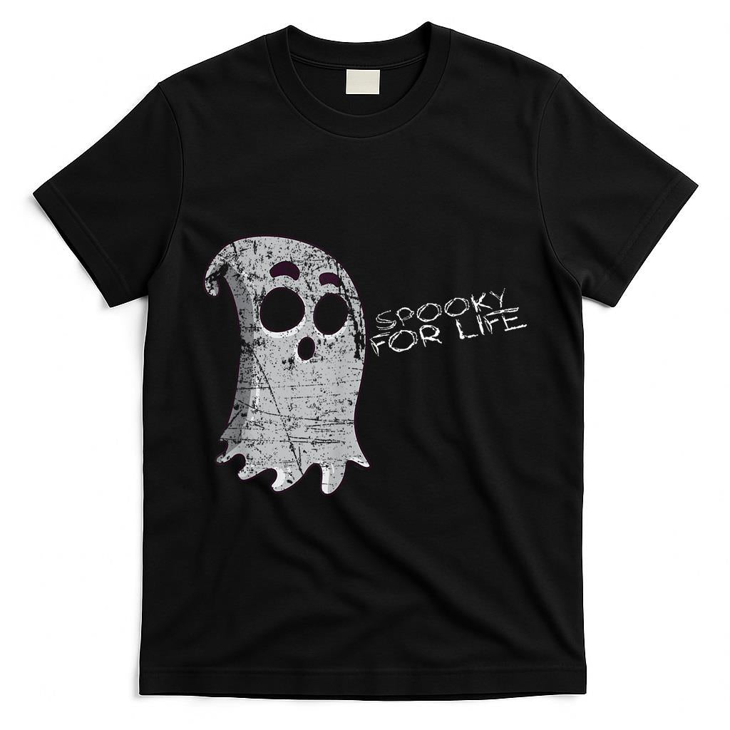 Creepy Ghost Haunted for Life Halloween Trick Or Treat T-Shirt