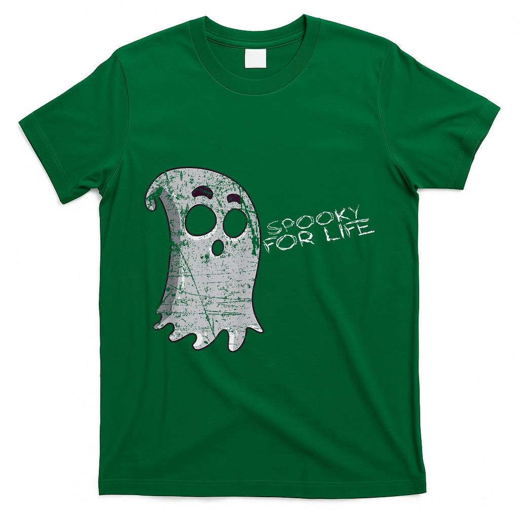 Creepy Ghost Haunted for Life Halloween Trick Or Treat T-Shirt