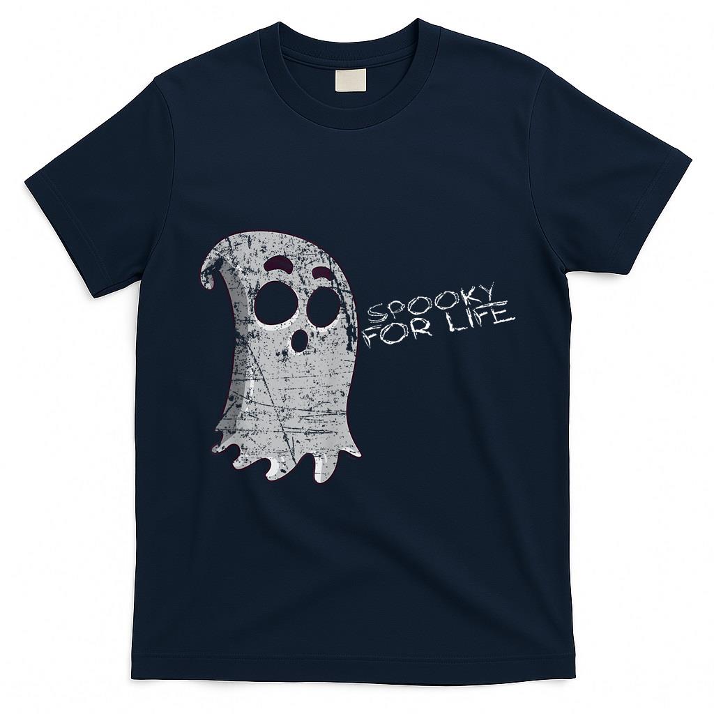 Creepy Ghost Haunted for Life Halloween Trick Or Treat T-Shirt
