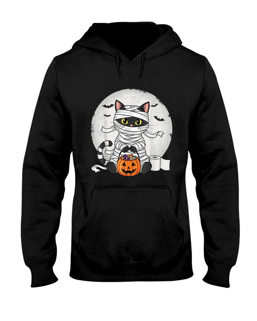 Cute Mummy Black Cat Halloween Costume Funny Trick or Treat T-Shirt