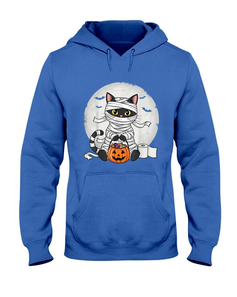 Cute Mummy Black Cat Halloween Costume Funny Trick or Treat T-Shirt