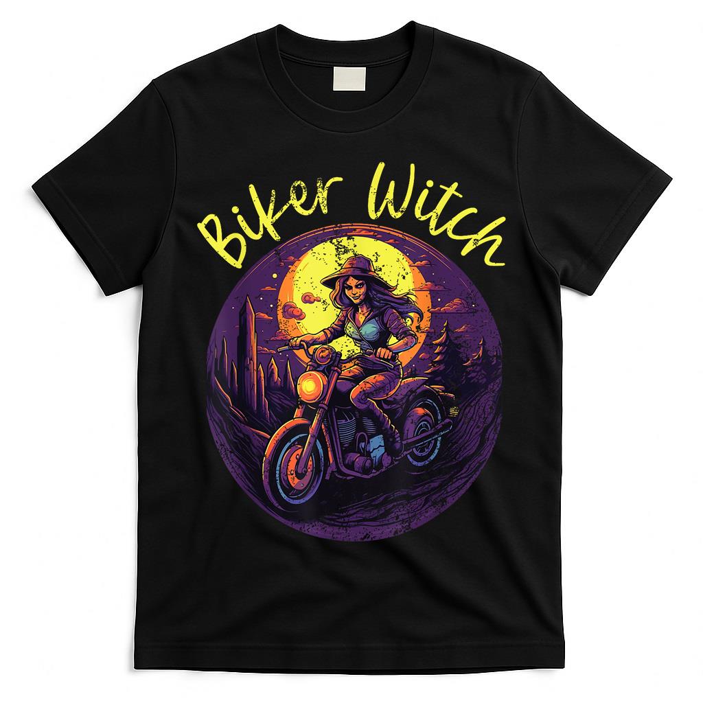 Biker Halloween Scary Trick Or Treat Spooky Motorcycle T-Shirt