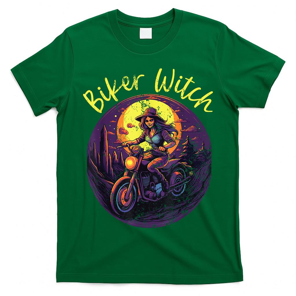 Biker Halloween Scary Trick Or Treat Spooky Motorcycle T-Shirt