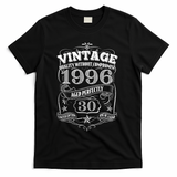 30th Birthday 1996 Vintage Funny Aged Perfectly T-Shirt - Black