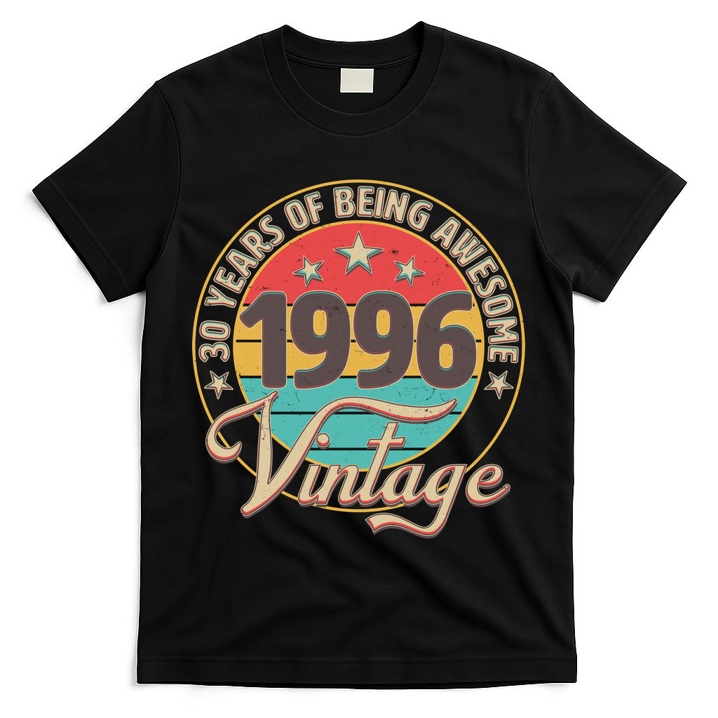 30th Birthday 30 Years Of Being Awesome 1996 Vintage  T-Shirt