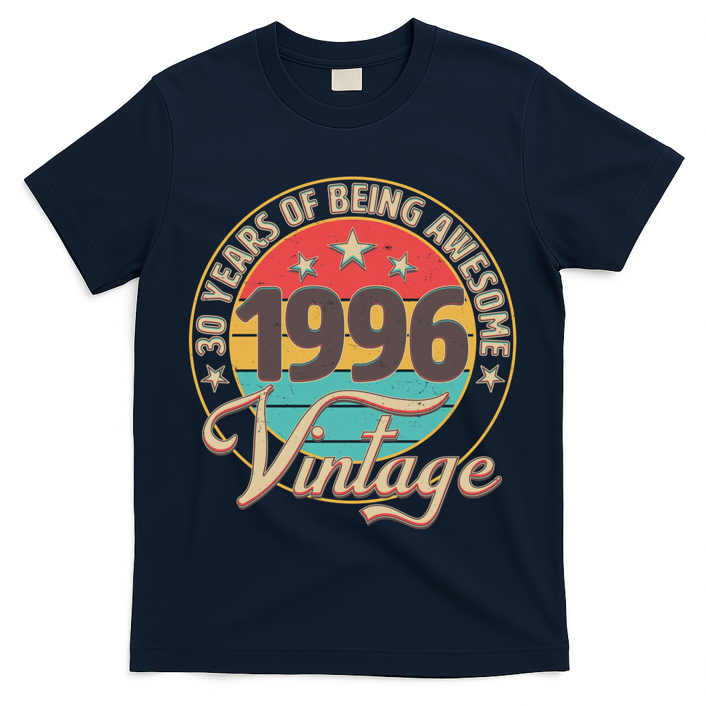 30th Birthday 30 Years Of Being Awesome 1996 Vintage  T-Shirt
