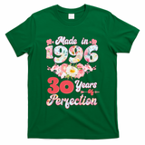 30th Birthday Floral Made In 1996 30 Years Of Perfection T-Shirt
