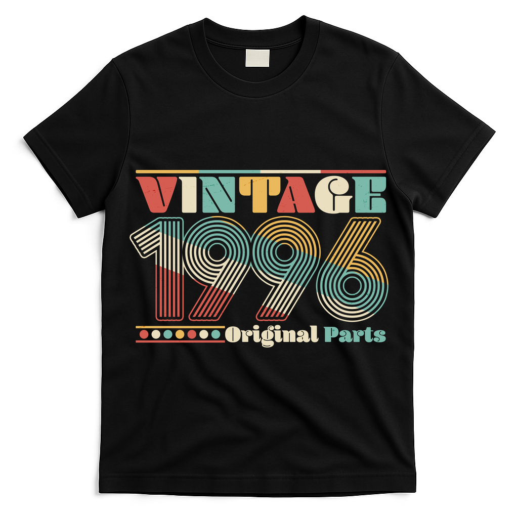 30th Birthday Retro Style Vintage 1996 Original Parts T-Shirt