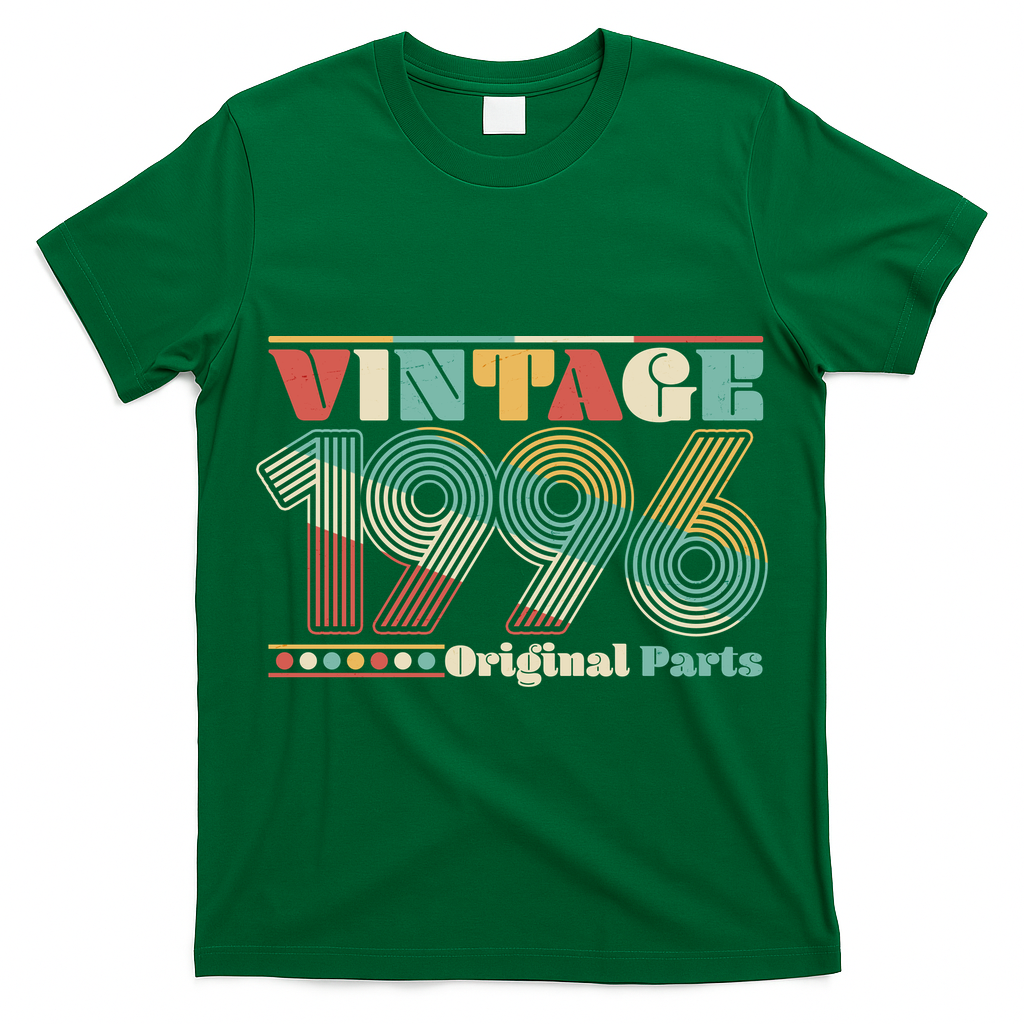 30th Birthday Retro Style Vintage 1996 Original Parts T-Shirt