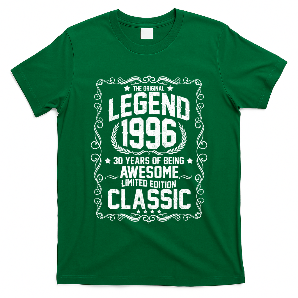 30th Birthday The Original Legend 1996 Awesome Classic  T-Shirt